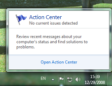 Windows 7 Action Center