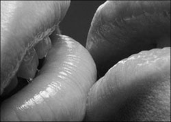 lips in kiss